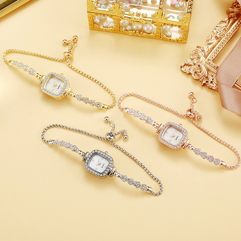 New Small Square Watch Girls Quartz Watch Temperament Women'S Bracelet Watch Junior High School Student Watch