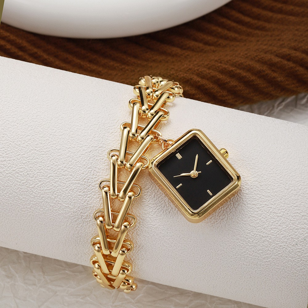 New Triangular Chain Wheat Ear Bracelet Watch Women'S Watch High-End Design Ins Wind Small Square Watch Women