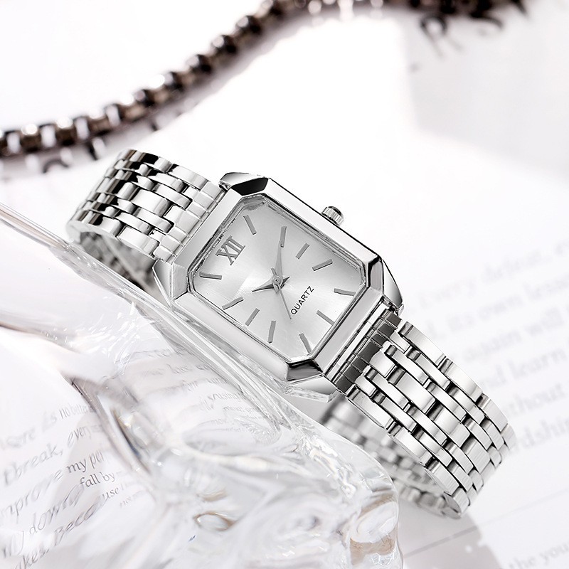 Ladies Watch Schoolgirl Glass Quartz Watch Casual Fashion Women'S Watch Square Ladies Watch