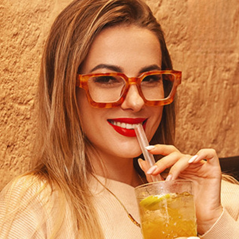 Square Concave Glasses Frame Anti-Blue Light 2023 New Ins Flat Glasses Fashion Glasses Frame