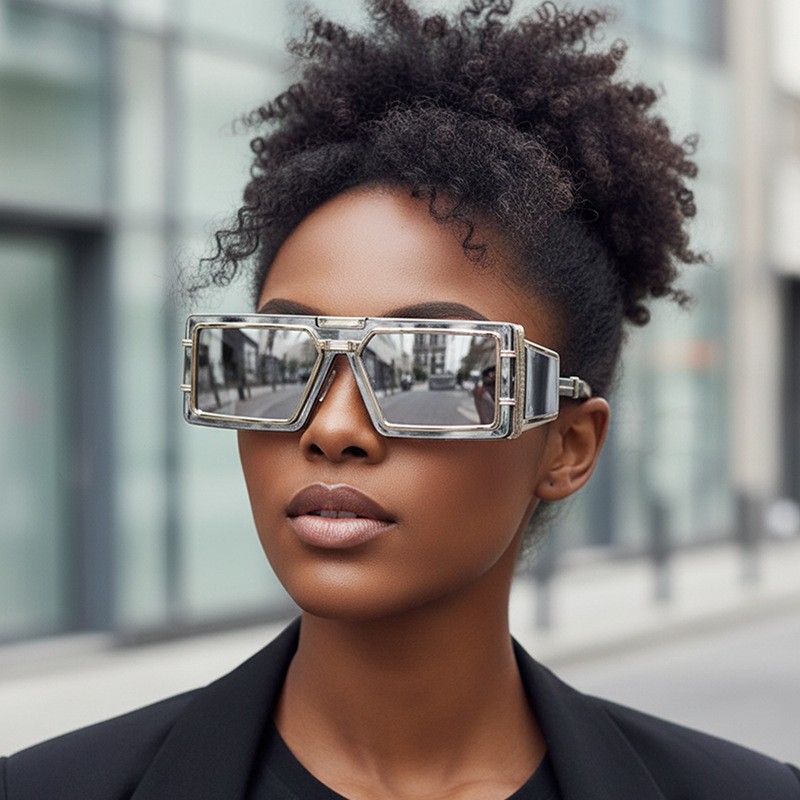 Fashion 2026 New Punk Style Sunglasses Metal Personality Cool Trend Sunglasses High-End Men'S Glasses