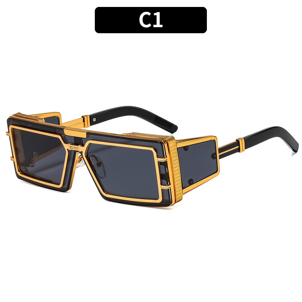 Fashion 2026 New Punk Style Sunglasses Metal Personality Cool Trend Sunglasses High-End Men'S Glasses