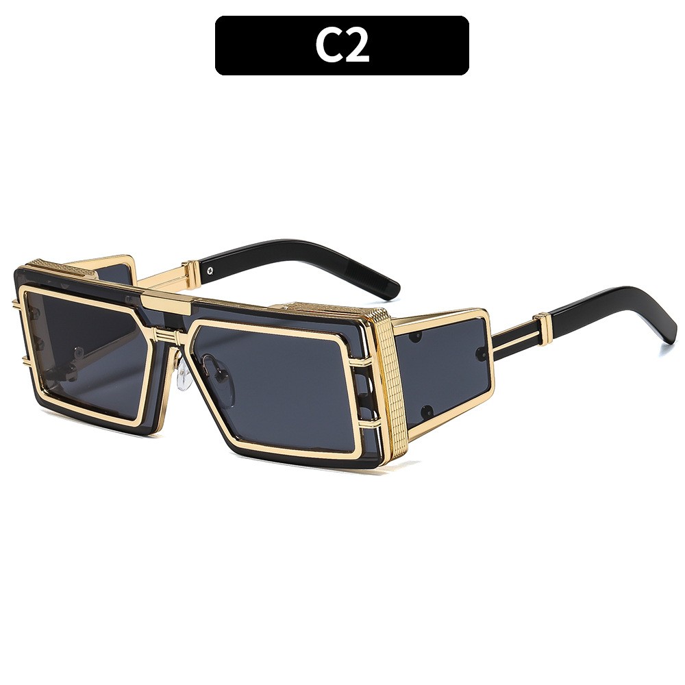 Fashion 2026 New Punk Style Sunglasses Metal Personality Cool Trend Sunglasses High-End Men'S Glasses