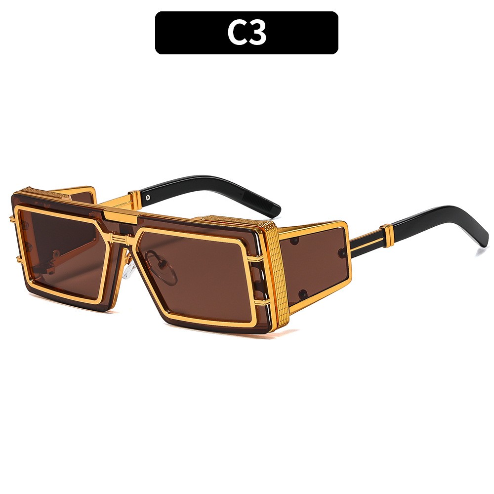 Fashion 2026 New Punk Style Sunglasses Metal Personality Cool Trend Sunglasses High-End Men'S Glasses