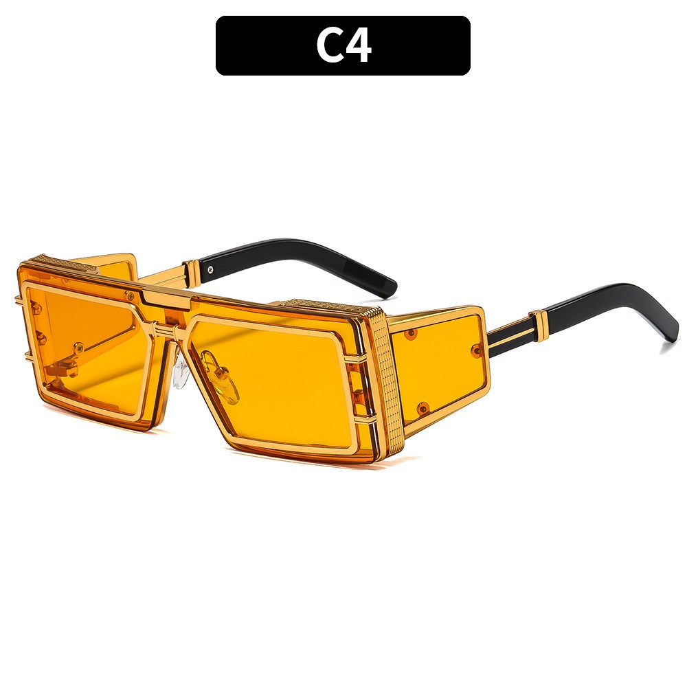 Fashion 2026 New Punk Style Sunglasses Metal Personality Cool Trend Sunglasses High-End Men'S Glasses