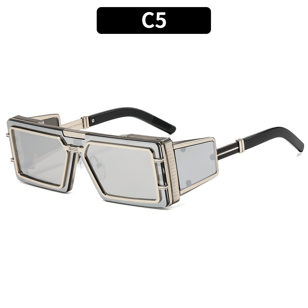 Fashion 2026 New Punk Style Sunglasses Metal Personality Cool Trend Sunglasses High-End Men'S Glasses