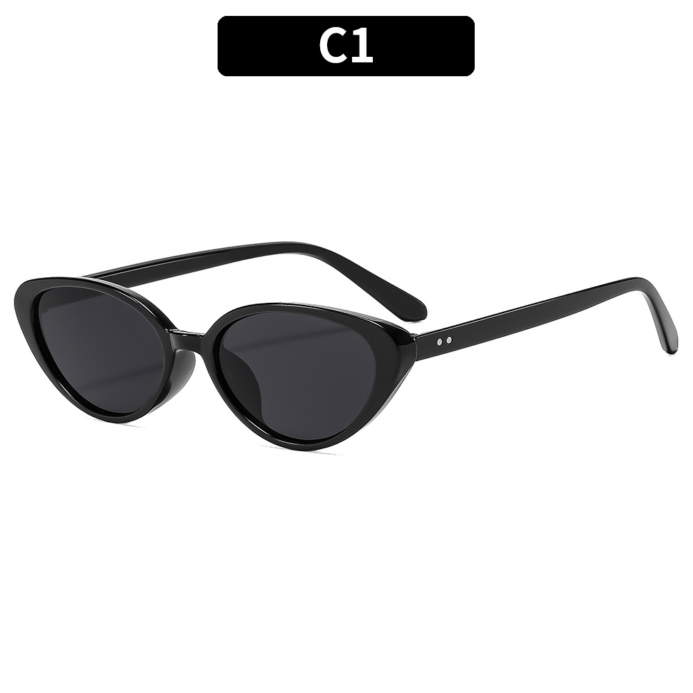 Fashion New Cat Eye Sunglasses Personalized Versatile Street Shot Internet Celebrity Same Frame Sunglasses Anti-Blue Flat Glasses
