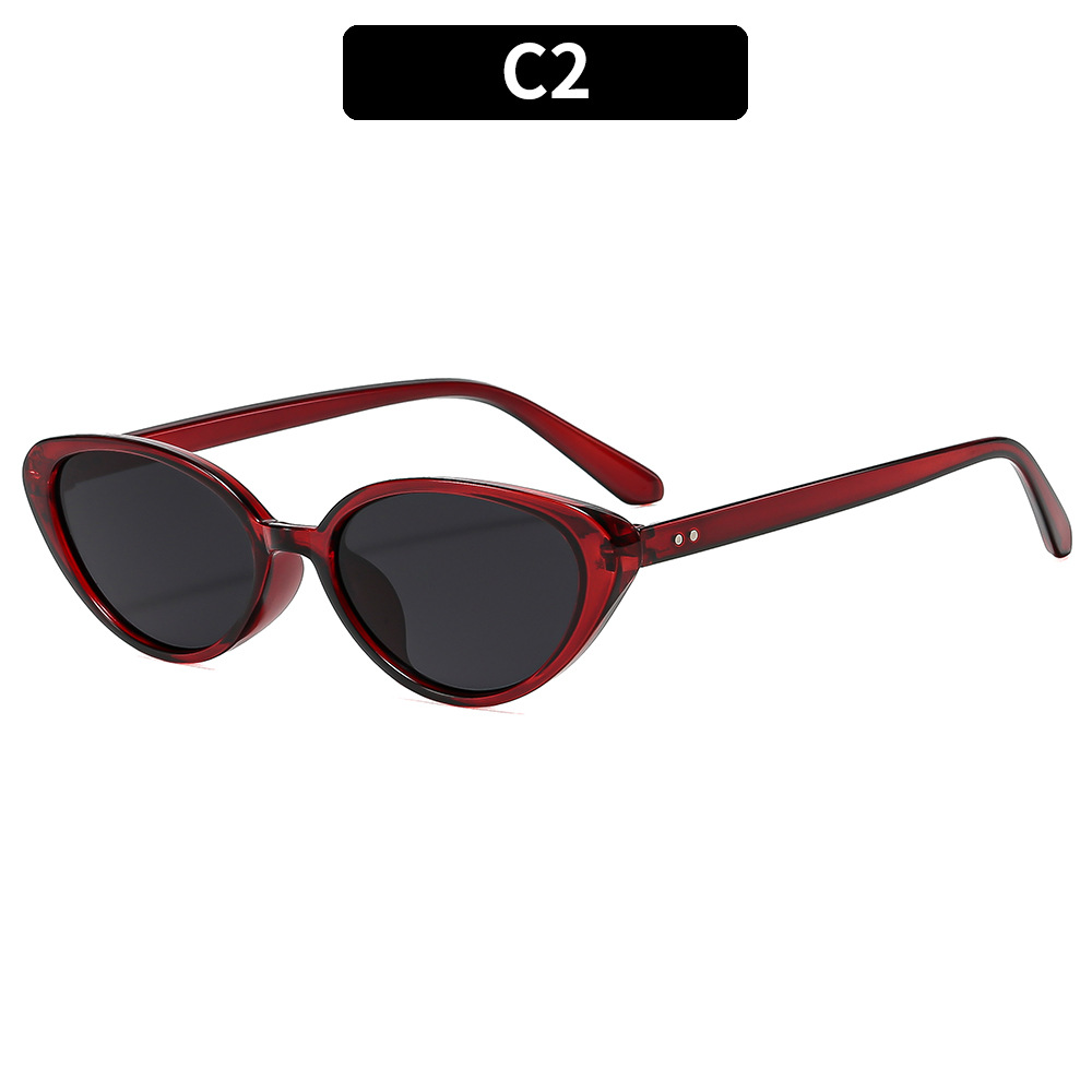 Fashion New Cat Eye Sunglasses Personalized Versatile Street Shot Internet Celebrity Same Frame Sunglasses Anti-Blue Flat Glasses