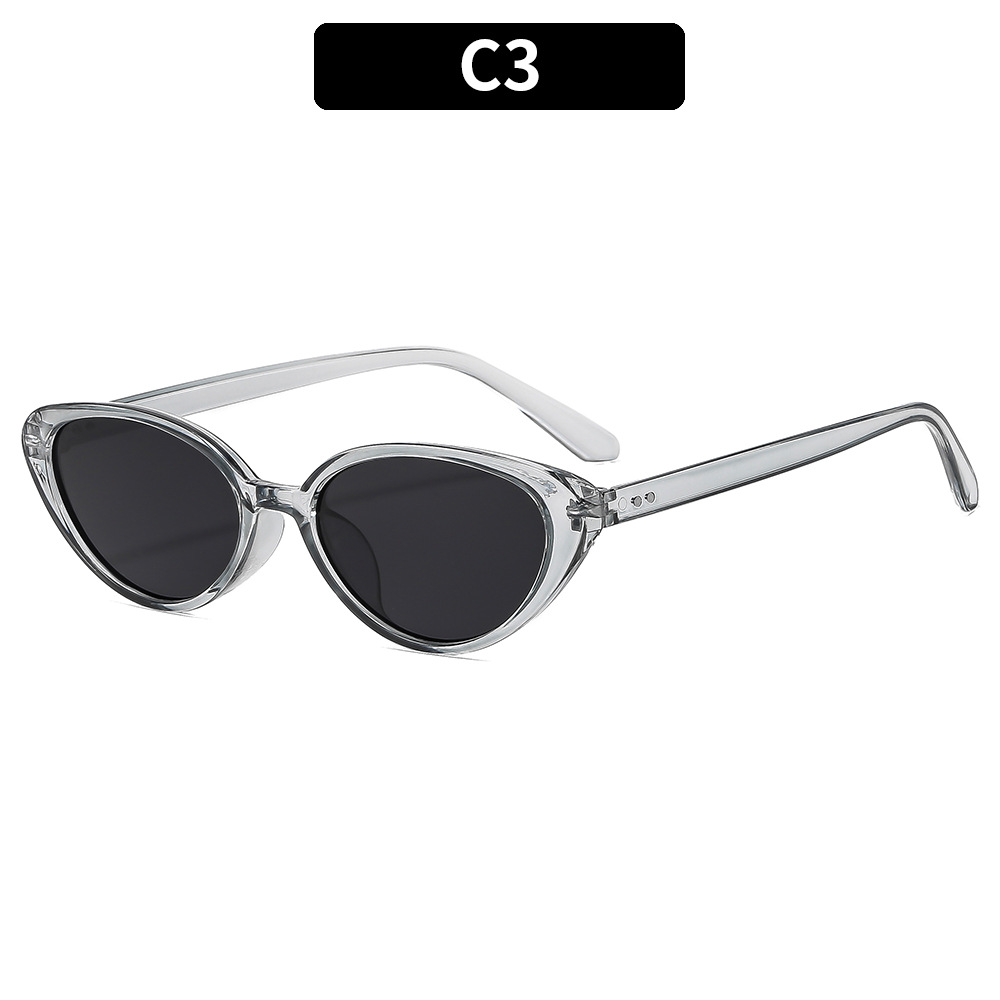 Fashion New Cat Eye Sunglasses Personalized Versatile Street Shot Internet Celebrity Same Frame Sunglasses Anti-Blue Flat Glasses