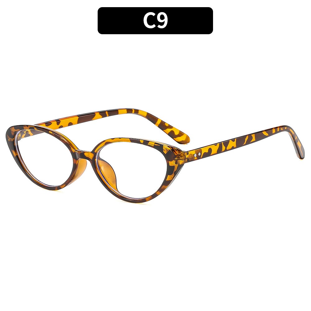 Fashion New Cat Eye Sunglasses Personalized Versatile Street Shot Internet Celebrity Same Frame Sunglasses Anti-Blue Flat Glasses