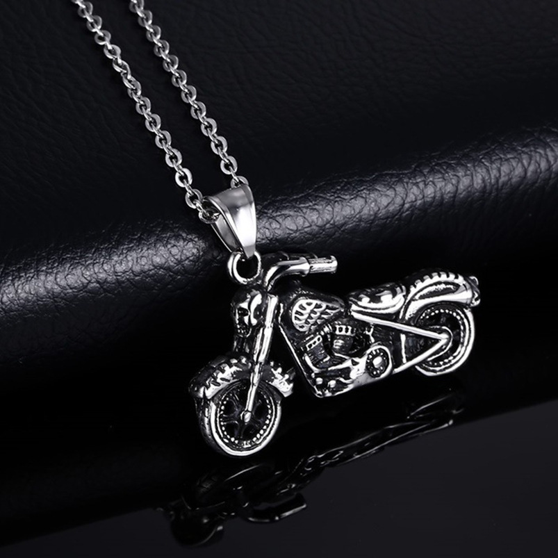 Punk Style Street Style Personality Fashion Domineering Locomotive Motorcycle Style Trend Cross Chain Necklace Men
