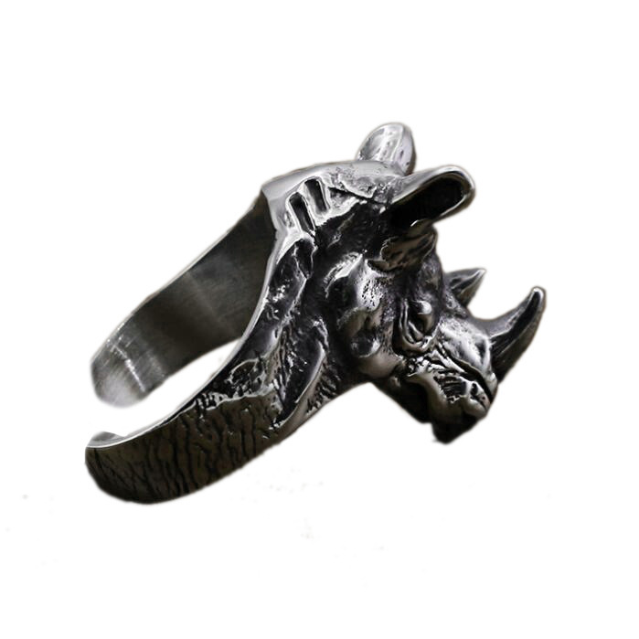 Vintage Punk Snake Ring Lizard Dog Pharaoh Open Ring Adjustable Cross Crown Lion Head Ring