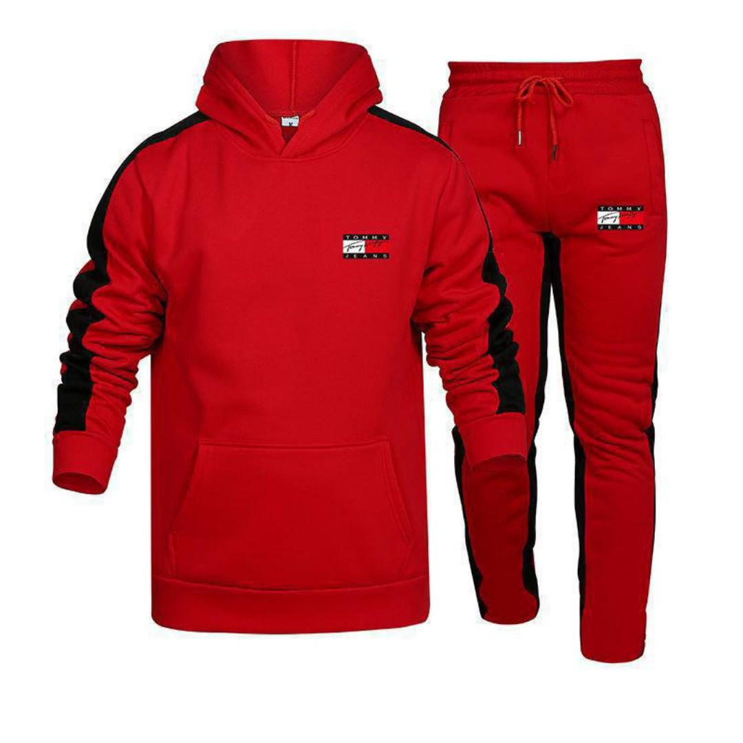 Grab TH tracksuits their classical, cool style, blending casual comfort with a touch of sporty. They feature a two-piece set,a hoodie and joggers, made from a soft cotton.