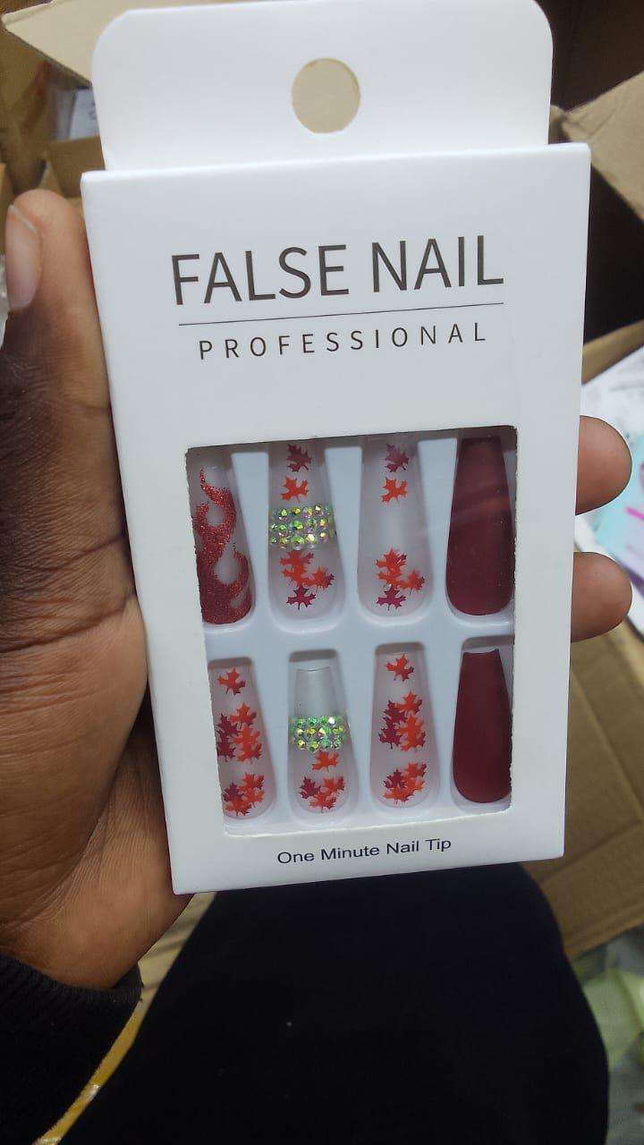 24 pcs Pattern Long & Short Luxury Press On Ballerina Nails Acrylic Stickons + Application Glue (1 Pack) Long Luxury Press On Ballerina Coffin Nails Acrylic Stickons Pressons False Faux Manicure Nails