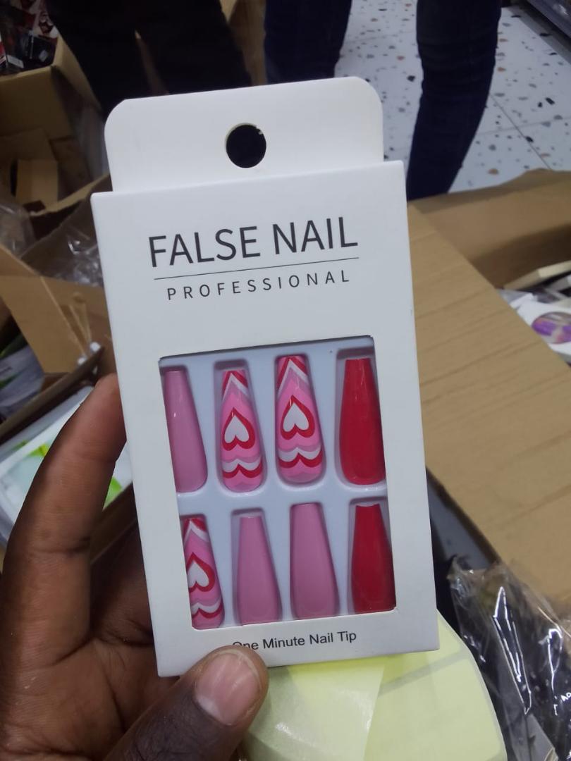 24 pcs Pattern Long & Short Luxury Press On Ballerina Nails Acrylic Stickons + Application Glue (1 Pack) Long Luxury Press On Ballerina Coffin Nails Acrylic Stickons Pressons False Faux Manicure Nails