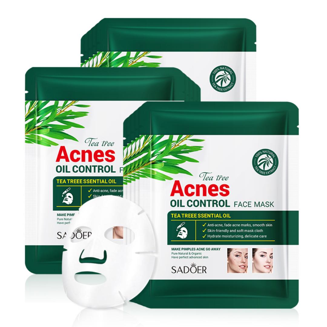 10 SADOER Tea Tree Acne Removing Facial Mask is a sheet mask designed to address acne and oily skin concerns.Formulated with tea tree essential oil,Natural antibacterial and anti-inflammatory.