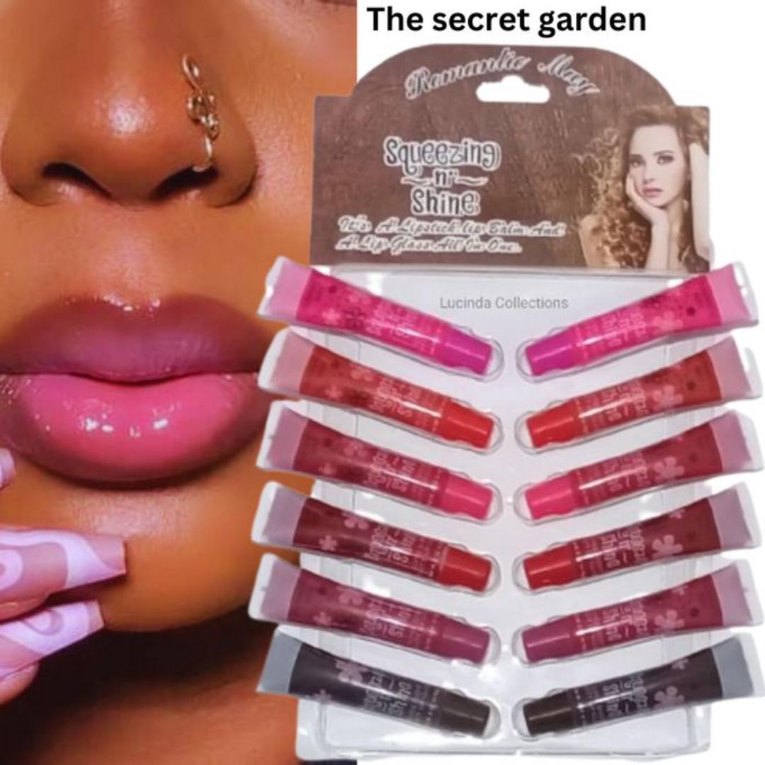 Romantic May 12/6Pcs Squeeze N Shine Lip Gloss Fruit Lip Balm view 6