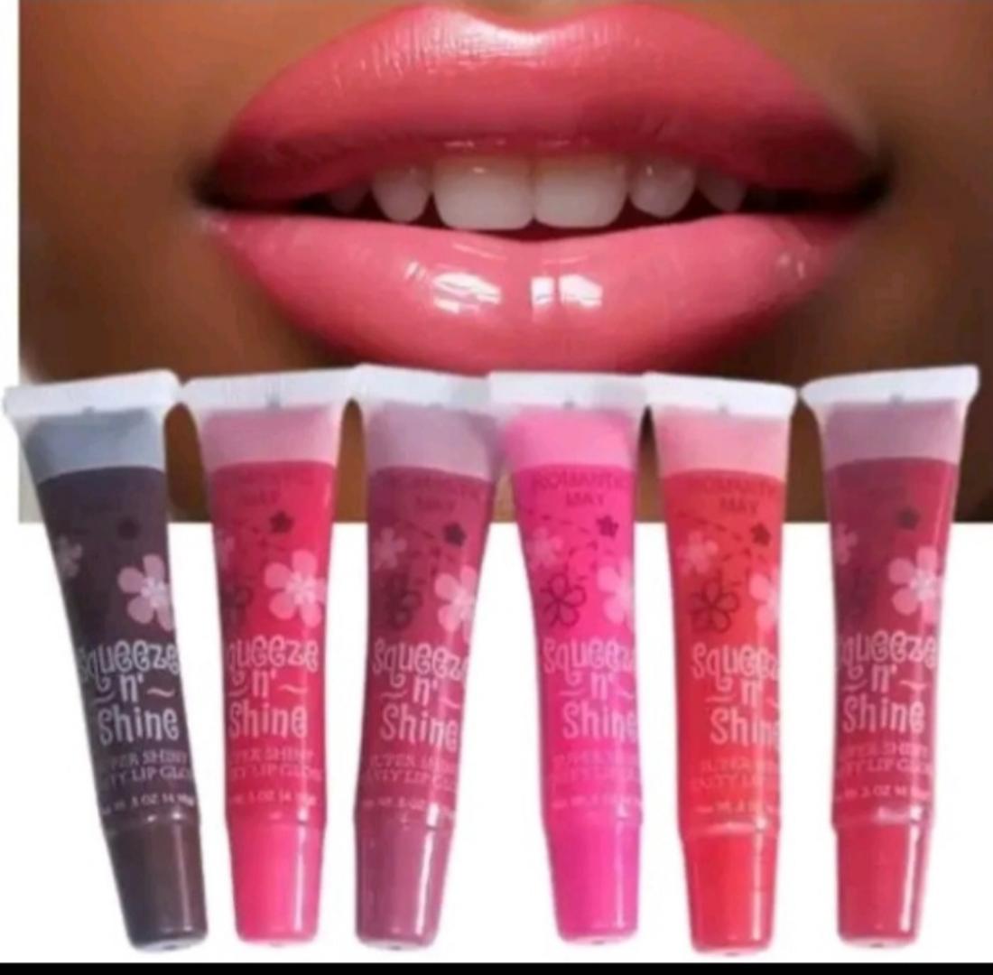 Romantic May 12/6Pcs Squeeze N Shine Lip Gloss Fruit Lip Balm view 2