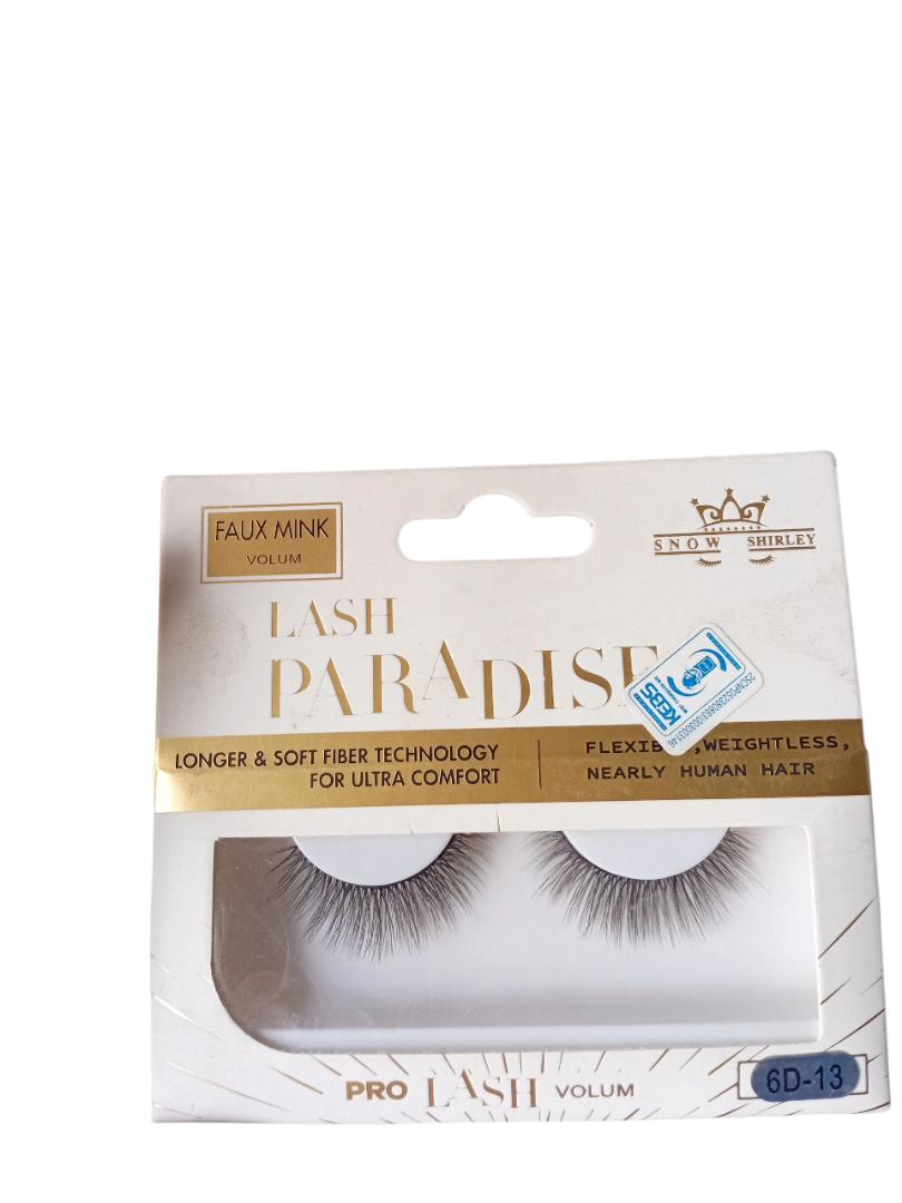 Fashion Beauty 6D Mink Eyelashes False Faux Eyelashes 2 Pairs Reusable up to 3 Times view 3