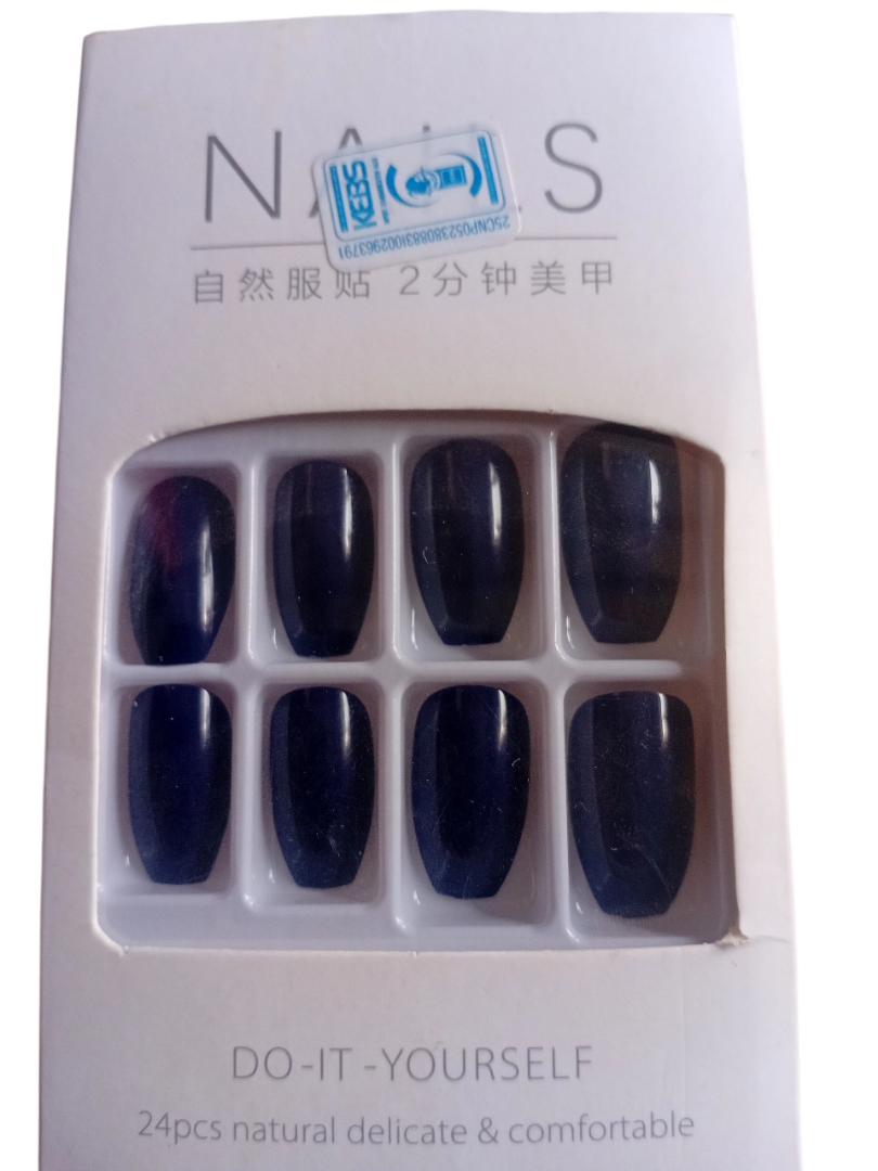 24 pcs Pattern Long & Short Luxury Press On Ballerina Nails Acrylic Stickons + Application Glue (1 Pack) Long Luxury Press On Ballerina Coffin Nails Acrylic Stickons Pressons False Faux Manicure Nails