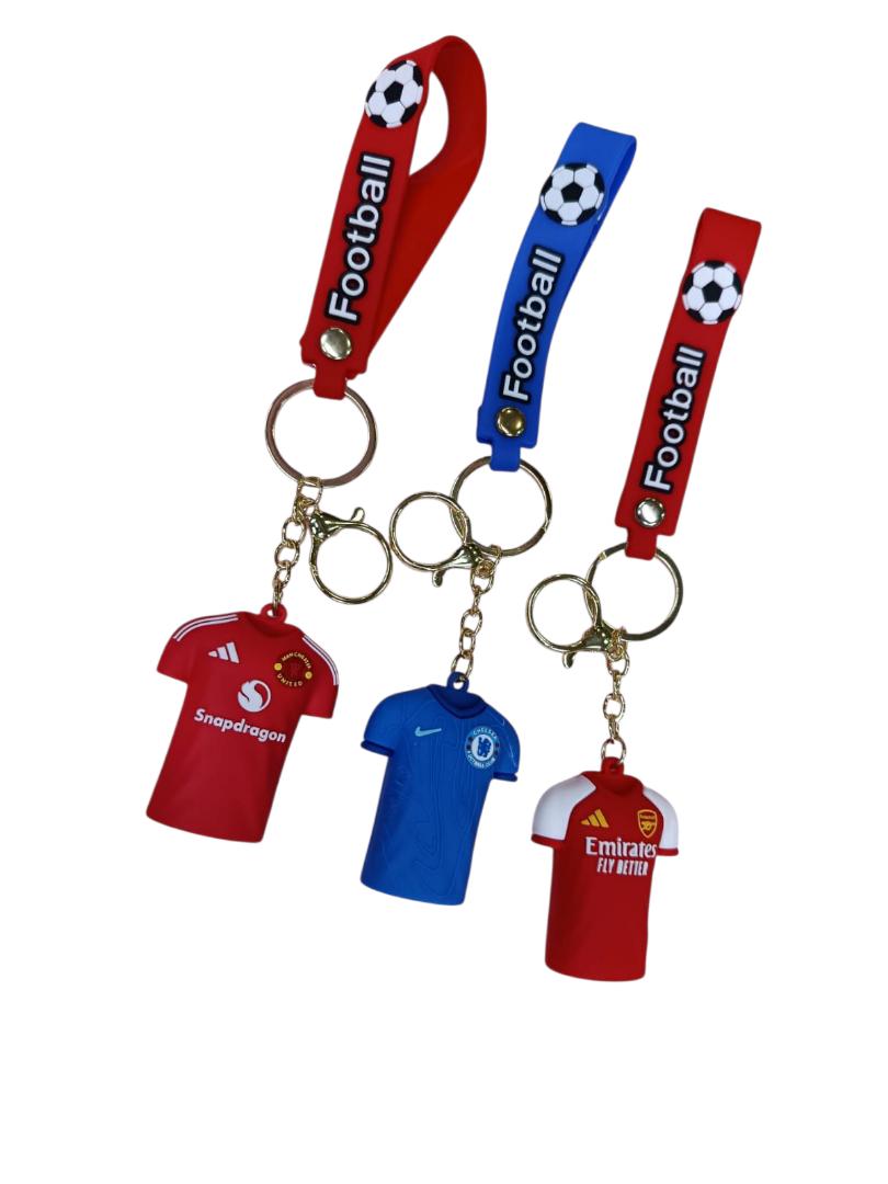 Football 3D Keychains! These cool keychains feature football jerseys in eye-catching 3D form - perfect for any sports fan!!! Get yours now and show your love for your favourite TEAM