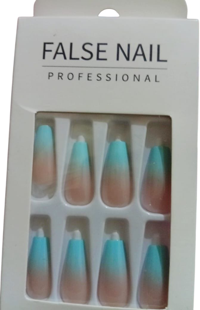 24 pcs Pattern Long & Short Luxury Press On Ballerina Nails Acrylic Stickons + Application Glue (1 Pack) Long Luxury Press On Ballerina Coffin Nails Acrylic Stickons Pressons False Faux Manicure Nails