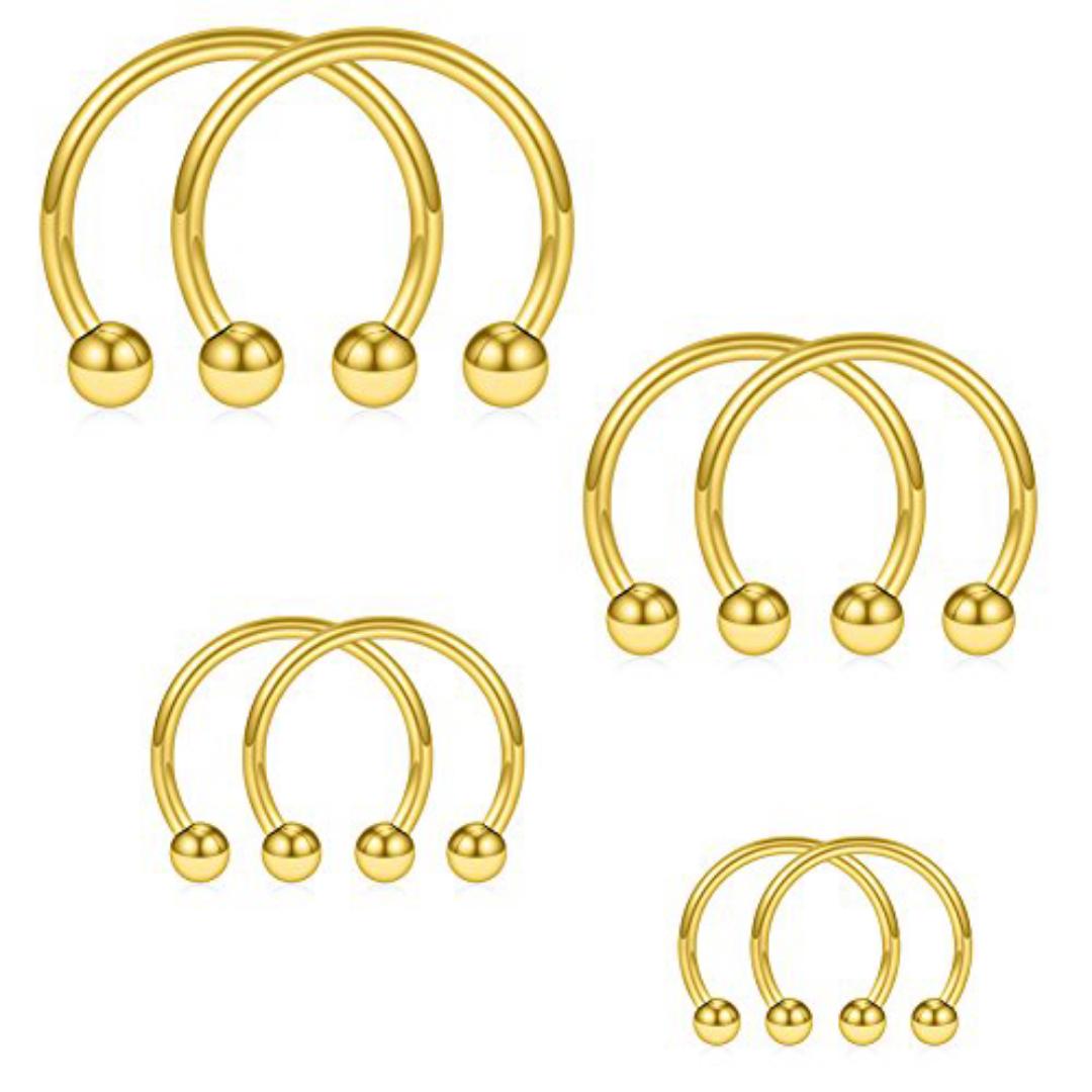 Fashion Horseshoe Nose Ring Septum Ring 316L Piercing Jewelry Nose Ring 8mm