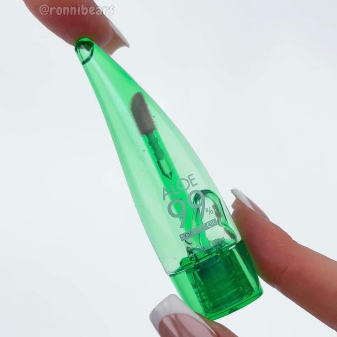 99% Aloe Vera Temperature - changing Lip Balm, Anti - dryness, Long - lasting Moisturizing, Transparent Liquid