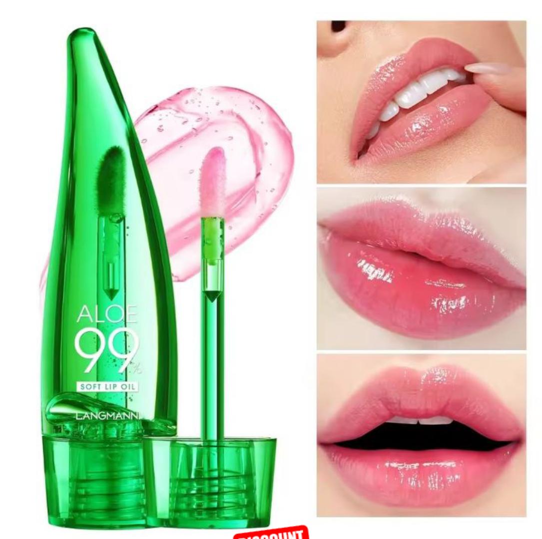 99% Aloe Vera Temperature - changing Lip Balm, Anti - dryness, Long - lasting Moisturizing, Transparent Liquid