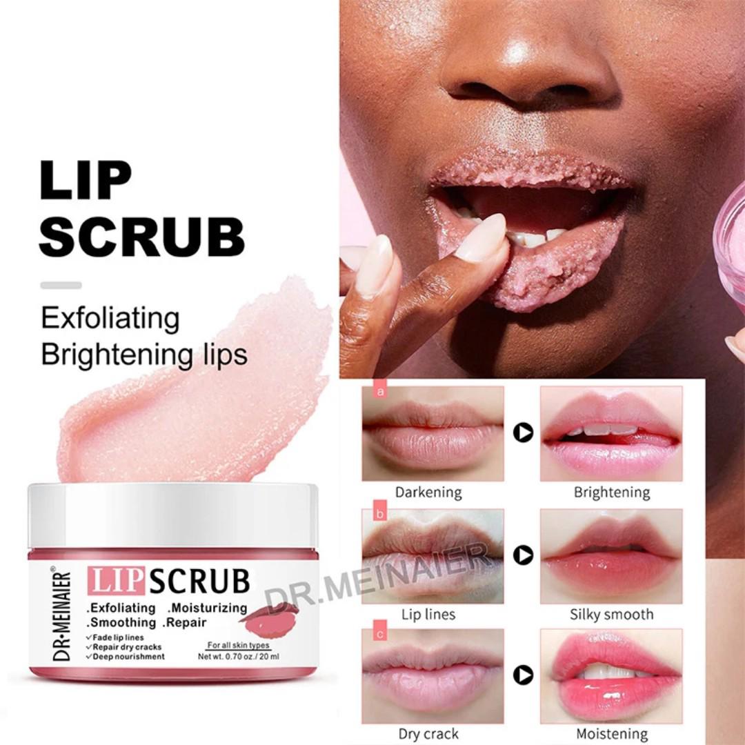Lip Scrub Organic Exfoliating Moisturizing Collagen Protein Moisturizing and Scrub Sugar
