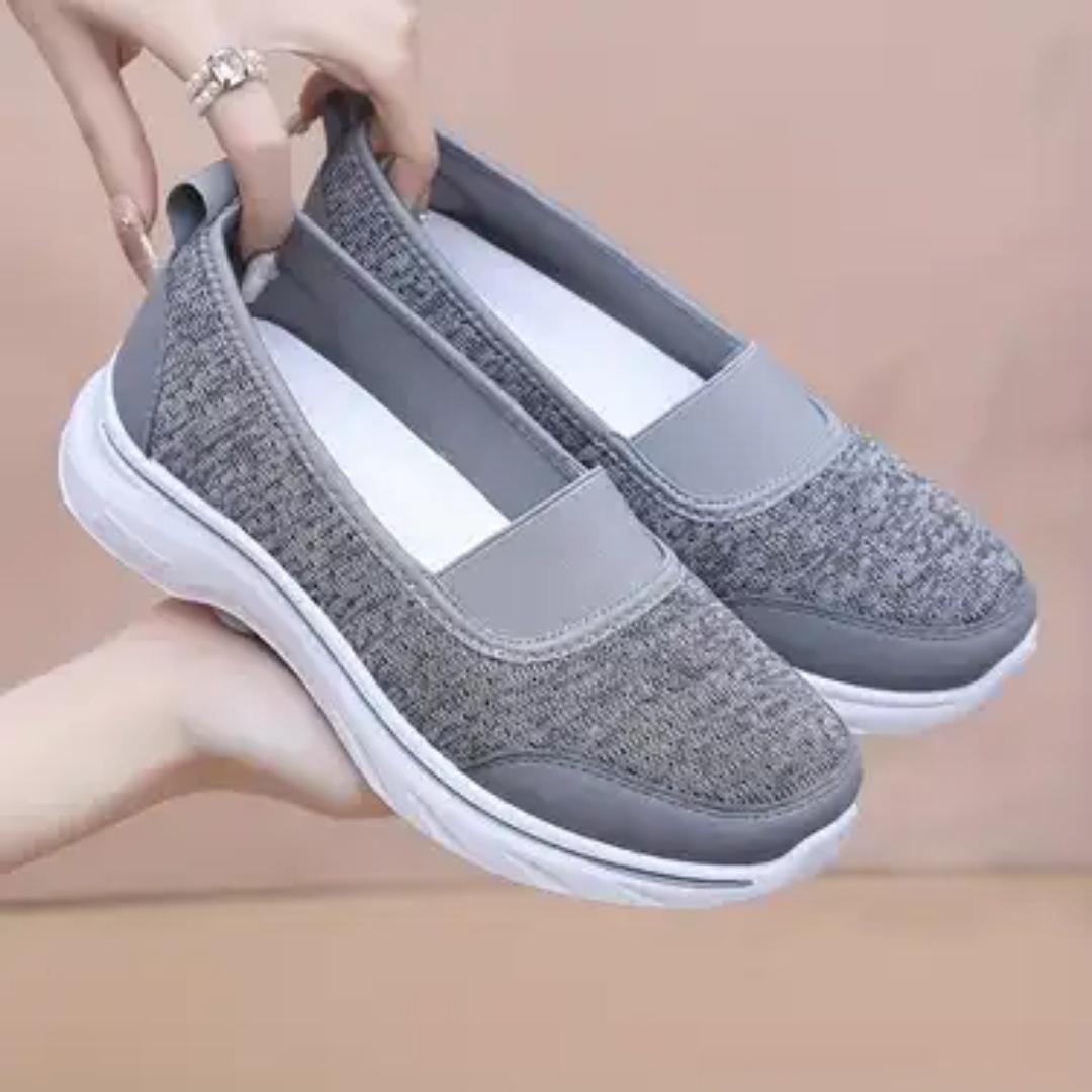 Orthopedic Women'S Casual Slip-On Sneakers - Soft Fabric, Breathable, Comfortable Loafers for Everyday Wear, Machine Washable, Everyday Comfort Shoes|Casual Slipon Shoes|Fabric Upper Sneakers