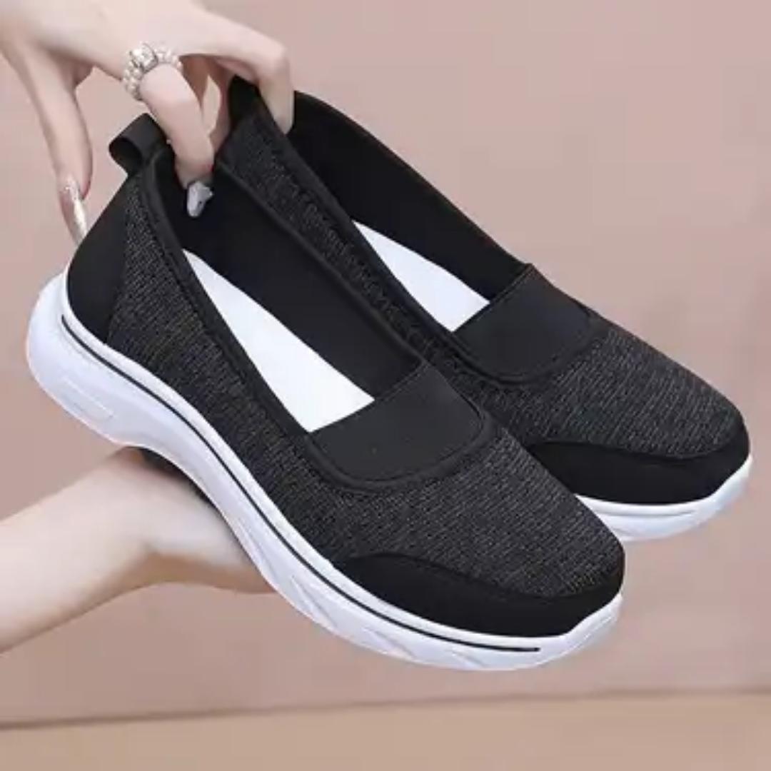 Orthopedic Women'S Casual Slip-On Sneakers - Soft Fabric, Breathable, Comfortable Loafers for Everyday Wear, Machine Washable, Everyday Comfort Shoes|Casual Slipon Shoes|Fabric Upper Sneakers