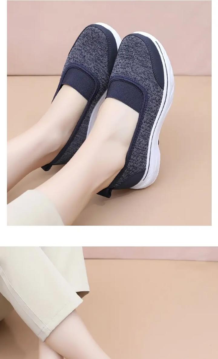 Orthopedic Women'S Casual Slip-On Sneakers - Soft Fabric, Breathable, Comfortable Loafers for Everyday Wear, Machine Washable, Everyday Comfort Shoes|Casual Slipon Shoes|Fabric Upper Sneakers