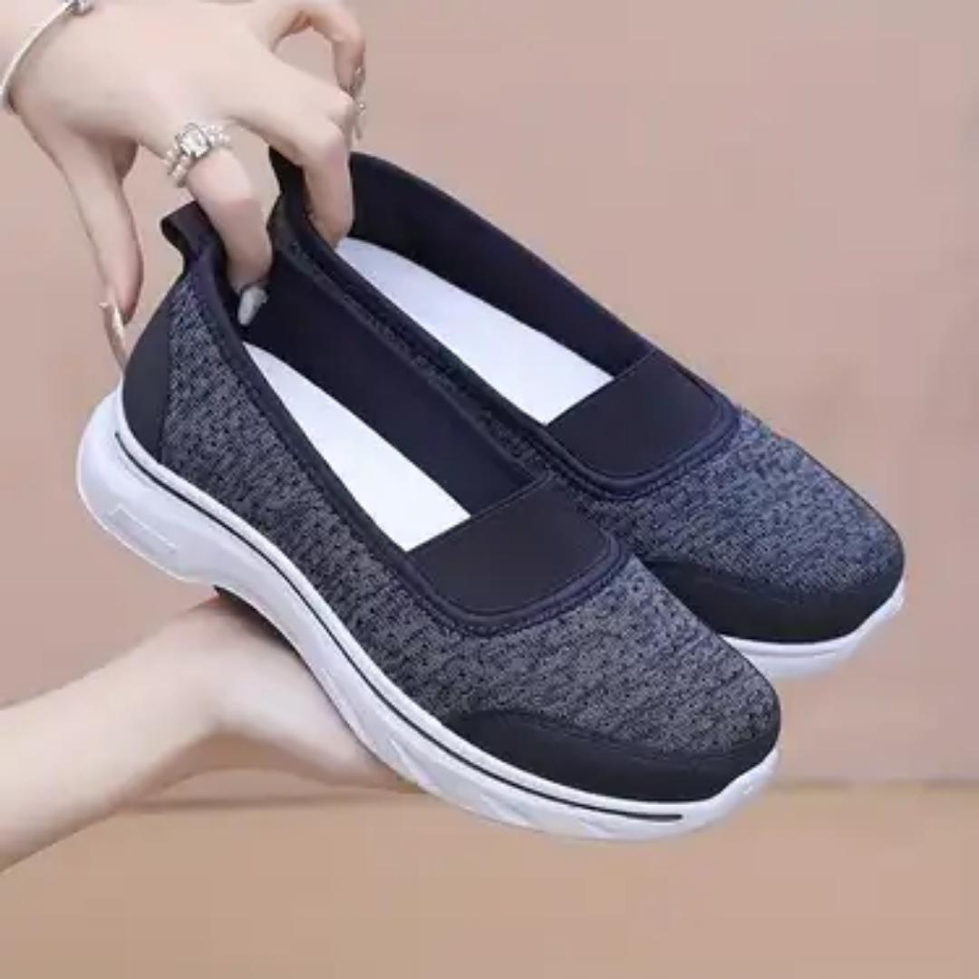 Orthopedic Women'S Casual Slip-On Sneakers - Soft Fabric, Breathable, Comfortable Loafers for Everyday Wear, Machine Washable, Everyday Comfort Shoes|Casual Slipon Shoes|Fabric Upper Sneakers