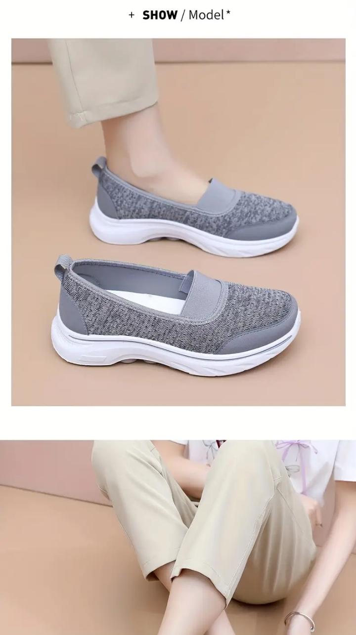 Orthopedic Women'S Casual Slip-On Sneakers - Soft Fabric, Breathable, Comfortable Loafers for Everyday Wear, Machine Washable, Everyday Comfort Shoes|Casual Slipon Shoes|Fabric Upper Sneakers