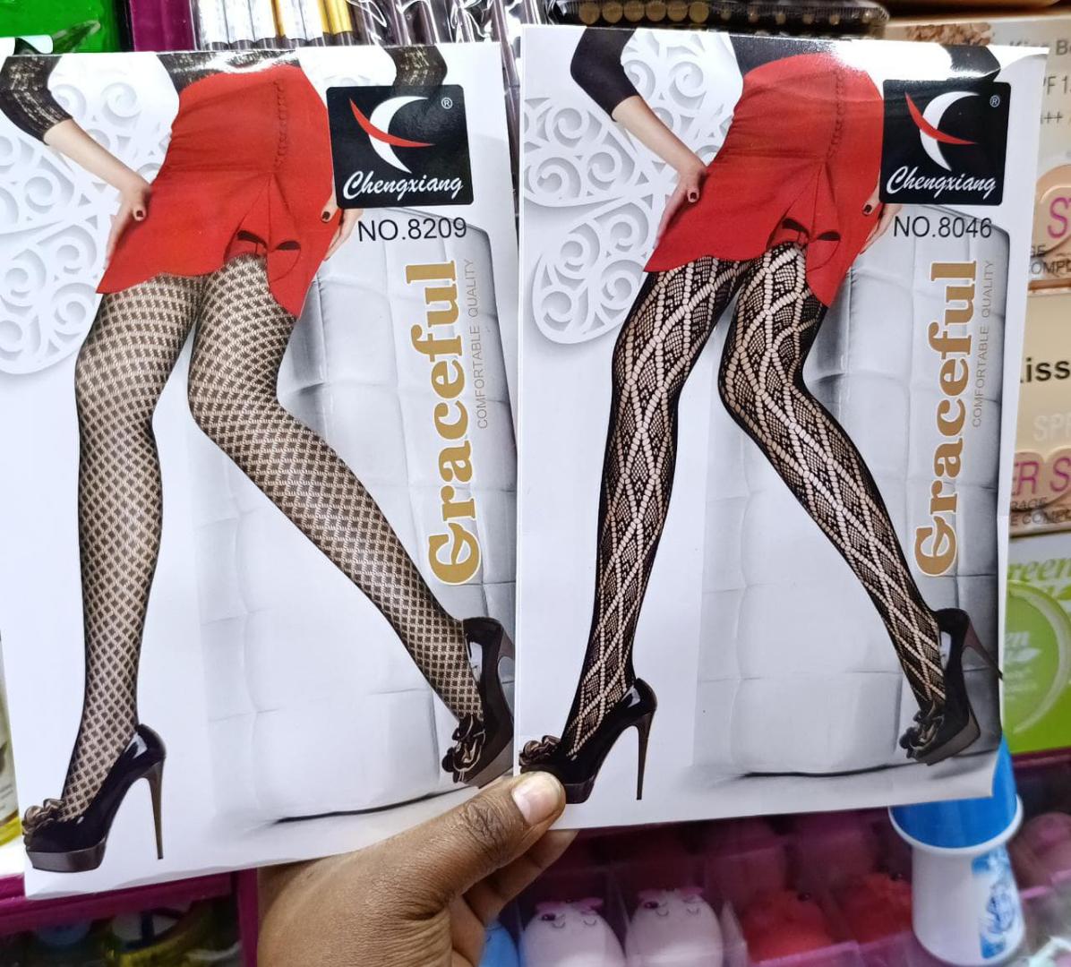 NEW Black Patterned Fishnet Tights Ladies Womens Pattern Lace Pantyhose Floral