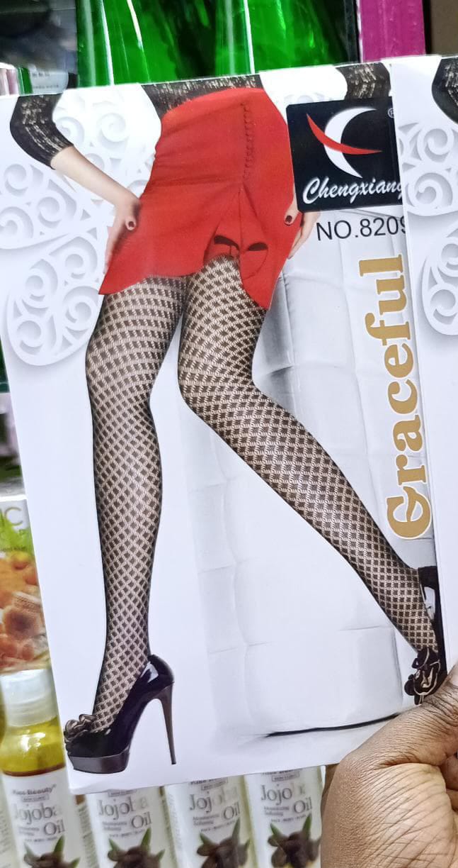 NEW Black Patterned Fishnet Tights Ladies Womens Pattern Lace Pantyhose Floral