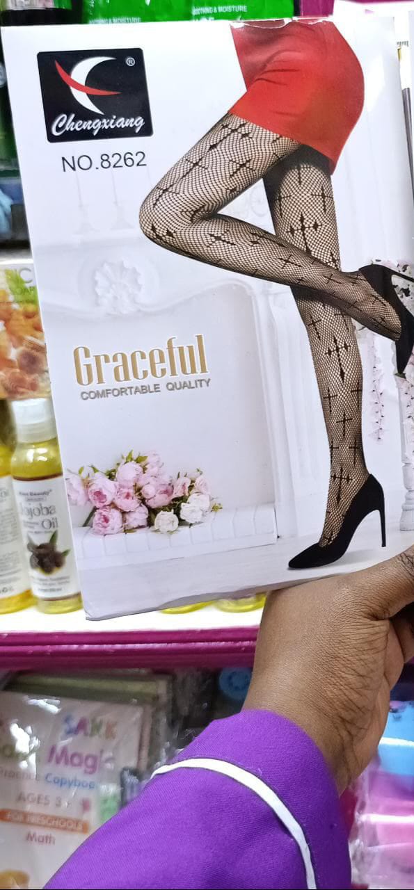 NEW Black Patterned Fishnet Tights Ladies Womens Pattern Lace Pantyhose Floral