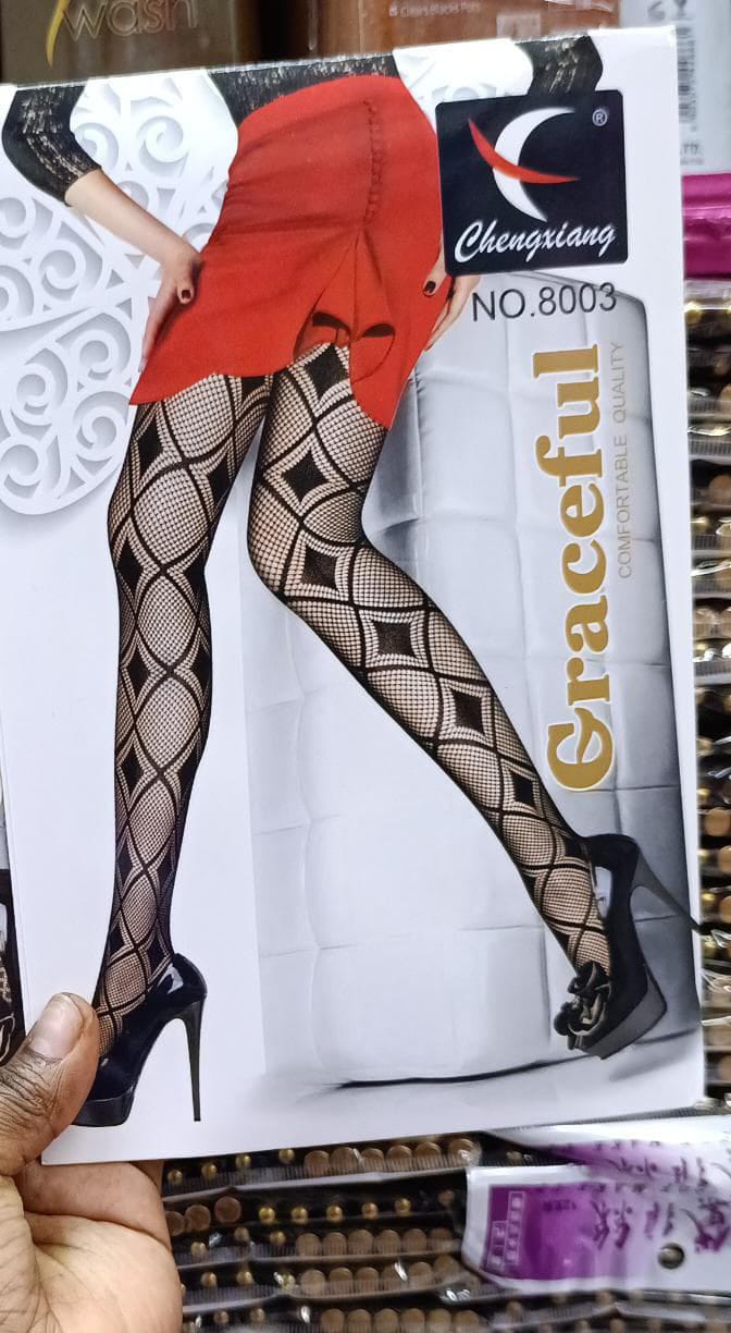 NEW Black Patterned Fishnet Tights Ladies Womens Pattern Lace Pantyhose Floral