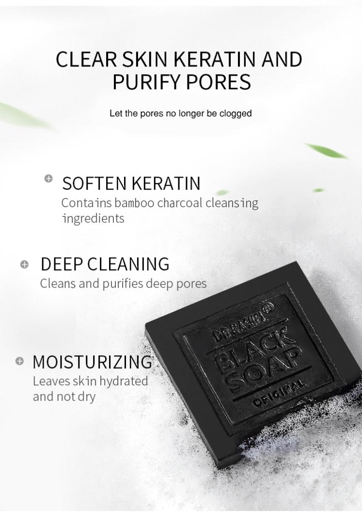 Dr. Rashel charcoal Black Soap for Deep Cleansing Whitening Complex