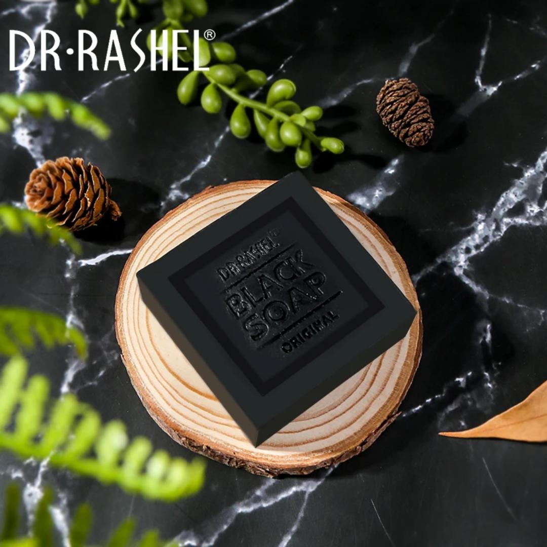 Dr. Rashel charcoal Black Soap for Deep Cleansing Whitening Complex