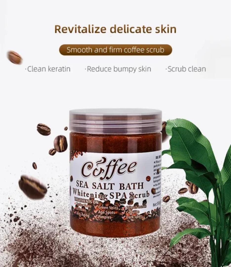 Coffee Body Scrub: awaken your skin’s natural glow with an invigorating and revitalizing blend designed to refresh and rejuvenate your skin.