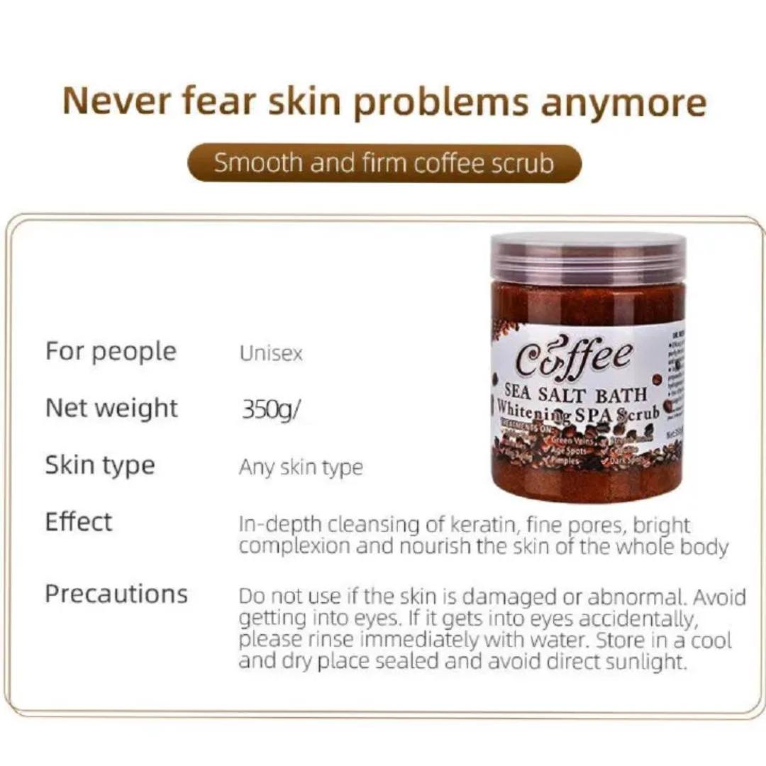 Coffee Body Scrub: awaken your skin’s natural glow with an invigorating and revitalizing blend designed to refresh and rejuvenate your skin.