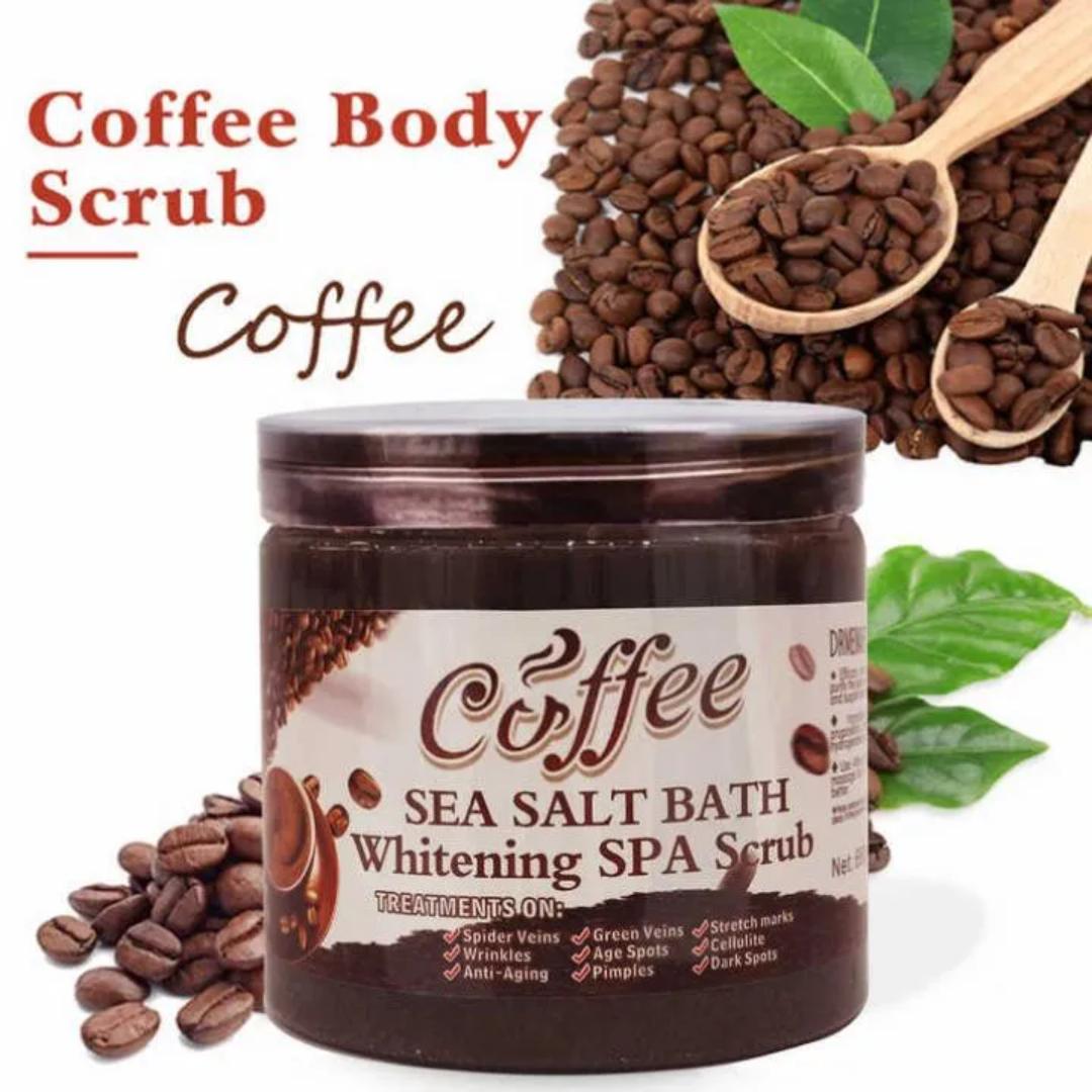 Coffee Body Scrub: awaken your skin’s natural glow with an invigorating and revitalizing blend designed to refresh and rejuvenate your skin.