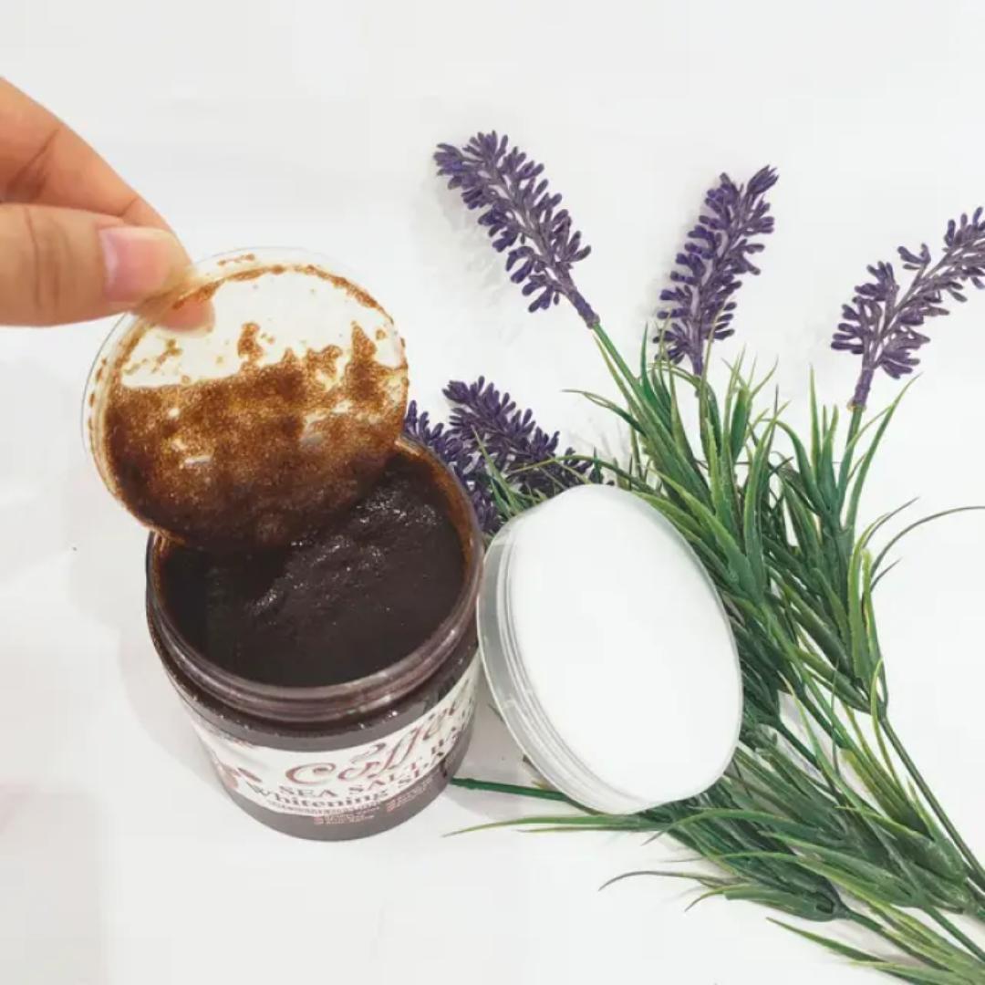 Coffee Body Scrub: awaken your skin’s natural glow with an invigorating and revitalizing blend designed to refresh and rejuvenate your skin.