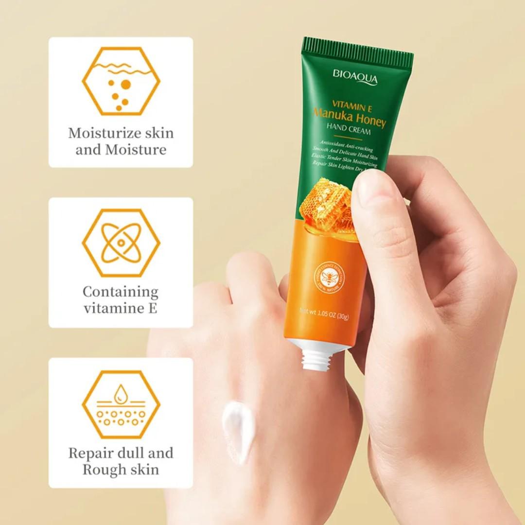 BIOAQUA Vitamin E Manuka Honey Hand Cream Moisturizing Anti-Cracking Repair Glowing Anti-Aging Nourishing