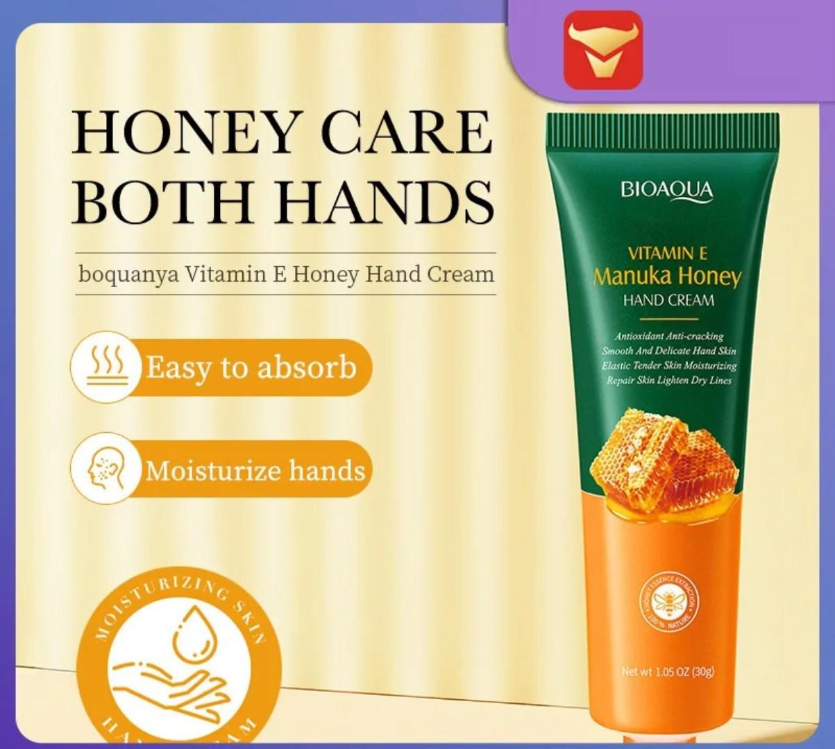 BIOAQUA Vitamin E Manuka Honey Hand Cream Moisturizing Anti-Cracking Repair Glowing Anti-Aging Nourishing
