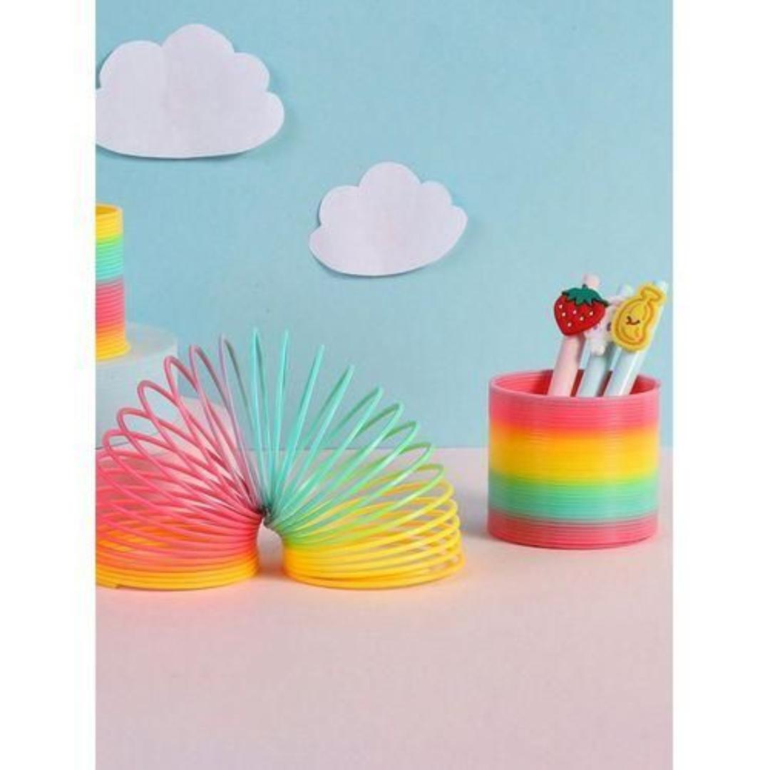 Yo yo Yoyo Magic Spring Toys Fidget Toys Elastic Plastic Coil Pen Holder