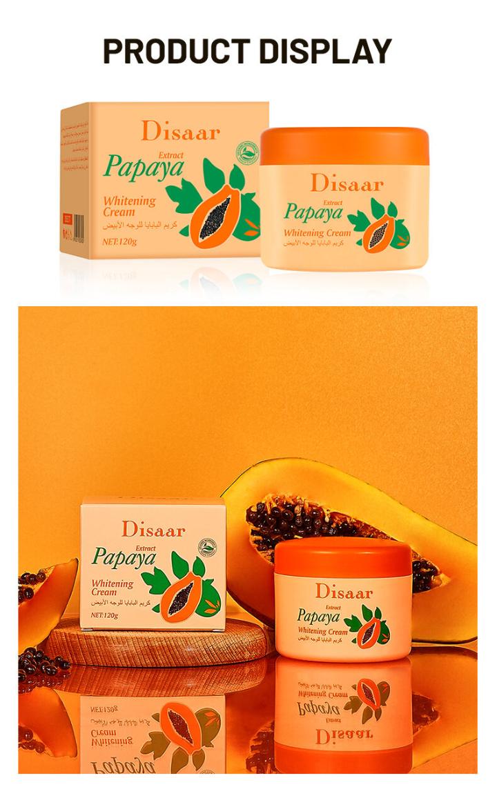 Introducing the Dissar Papaya Skin Care Product, infused with nourishing Vitamin E! This new face whitening cream is designed for daily use, helping you achieve a radiant and rejuvenated complexion.