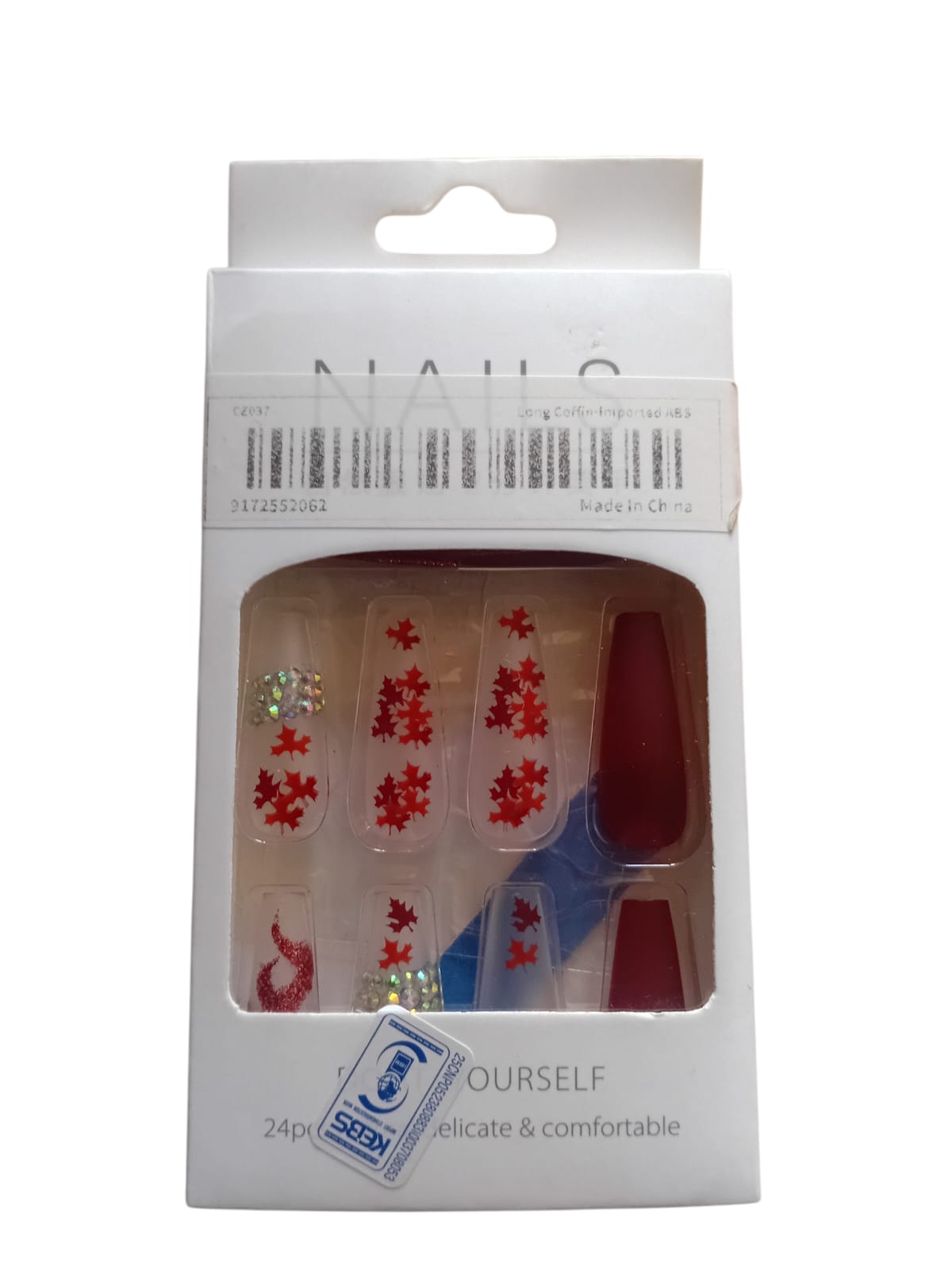 24 pcs Pattern Long & Short Luxury Press On Ballerina Nails Acrylic Stickons + Application Glue (1 Pack) Long Luxury Press On Ballerina Coffin Nails Acrylic Stickons Pressons False Faux Manicure Nails